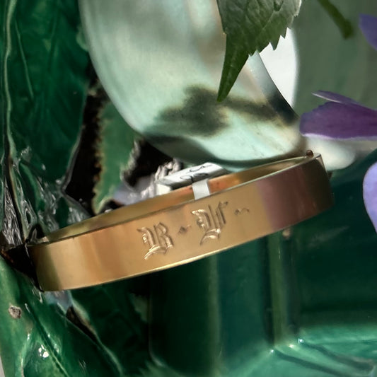 "BV" Engraved Antique Bracelet