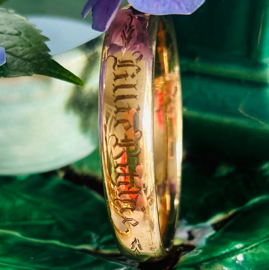 "Lillian Ritchie" Engraved Antique Bracelet