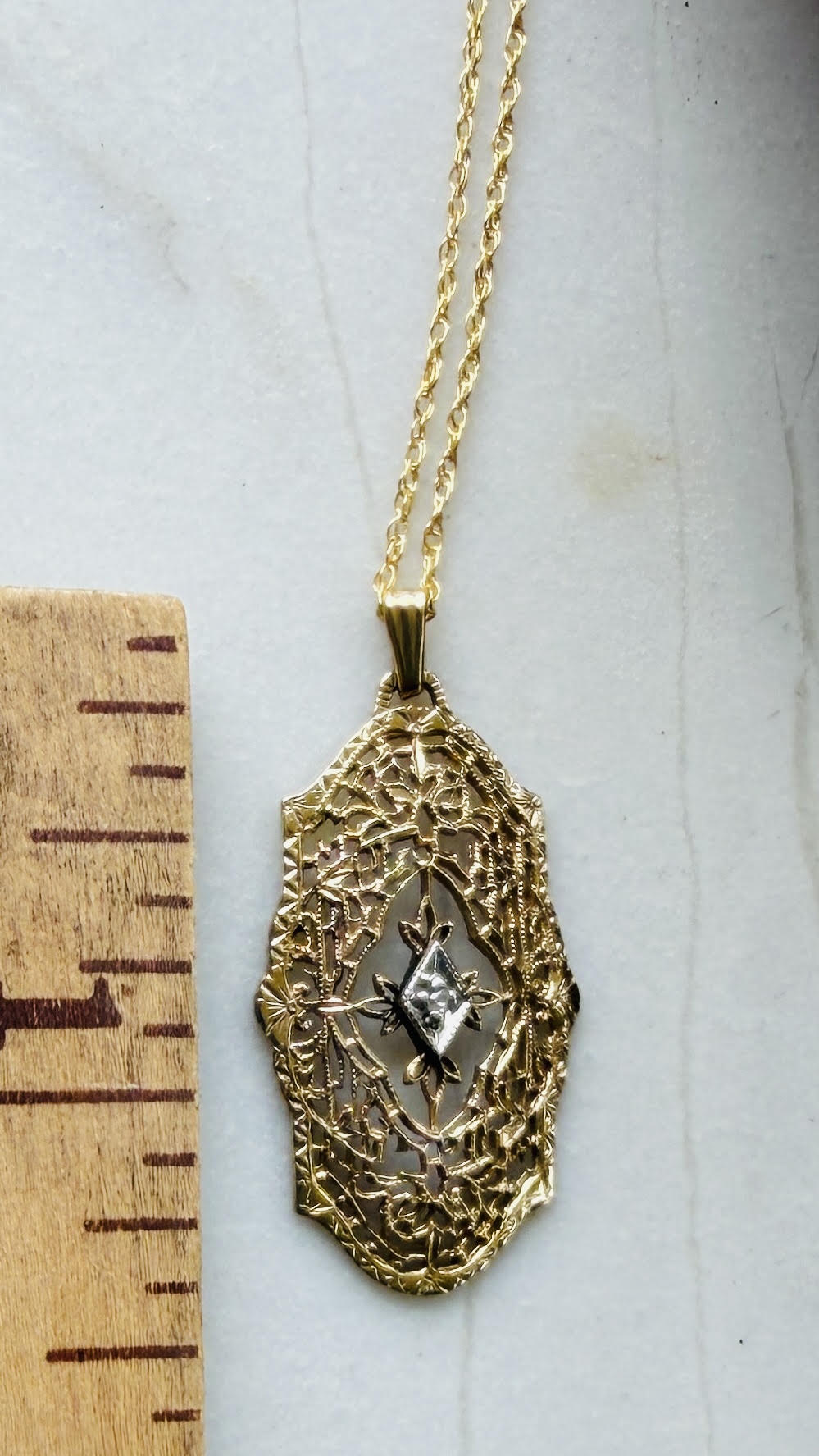 Gold-Filled Filigree Pendant