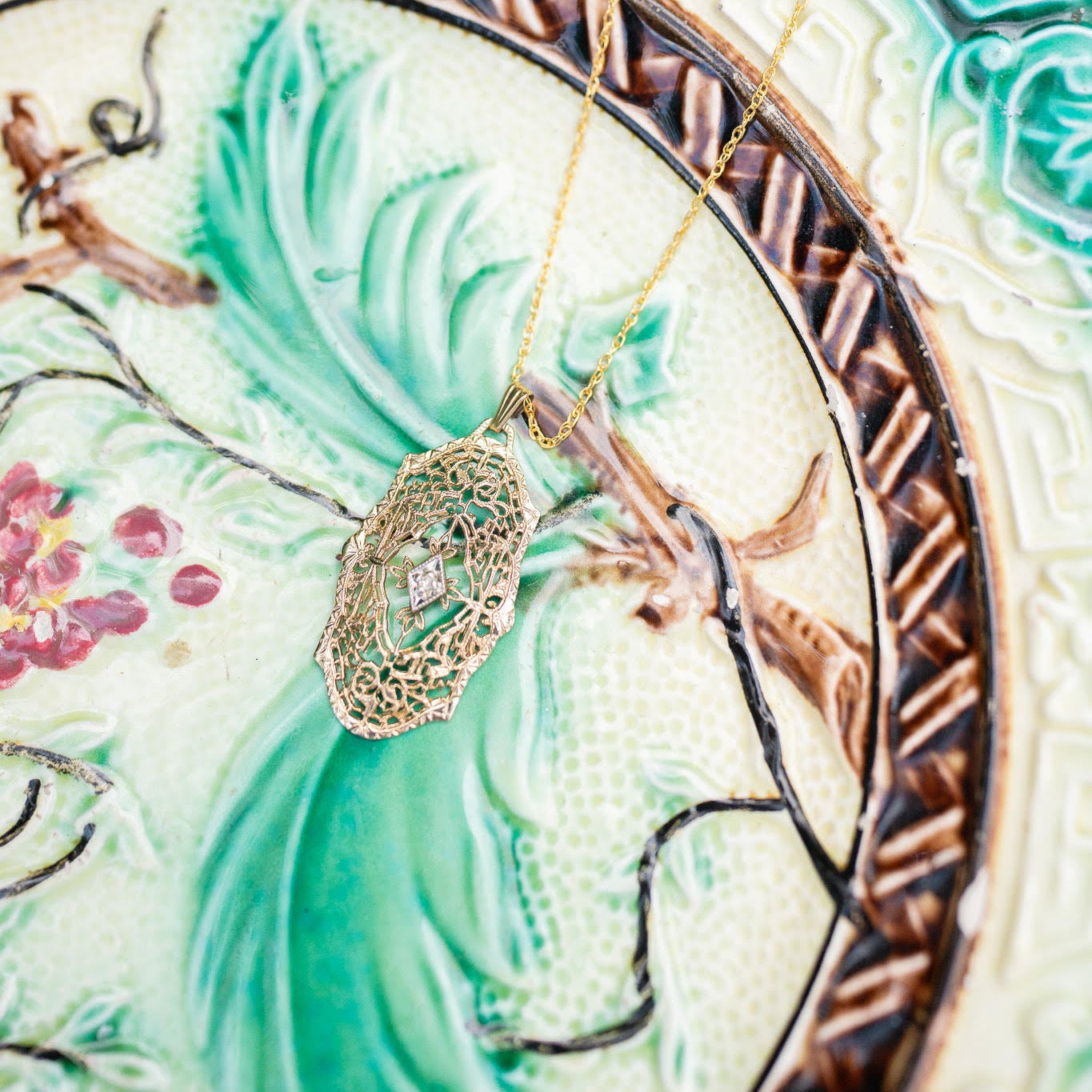 Gold-Filled Filigree Pendant